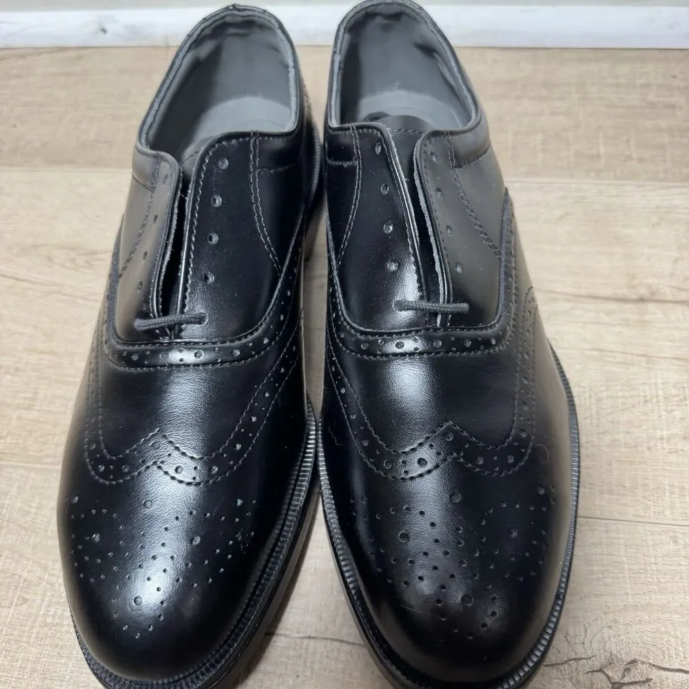 NEW Red Wing Men’s 8 D Steel Toe Oxford Black Leather Brogue Wingtip Dress Shoe